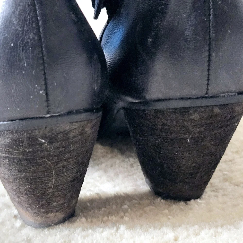 Corso Como Black Leather Ankle Boots - Picture 3 of 7